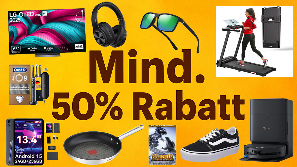 Amazon haut Highlights zum halben Preis raus: Die 50 besten Angebote mit mind. 50% Rabatt zum Black Friday
