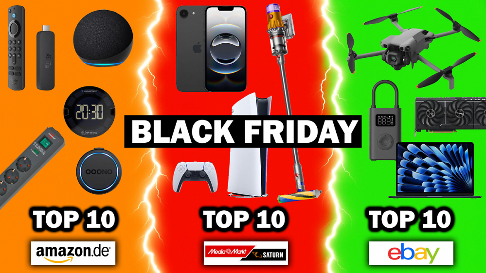 Black Week 2025: Die besten Black-Friday-Angebote bei Amazon, MediaMarkt & Ebay (Abgelaufen!)