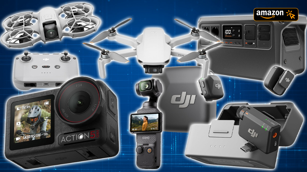 Amazon räumt DJI ab 25 € zum Black Friday raus: 4K-Drohnen, Action-Cams, Mikrofone & Gimbal im Preissturz