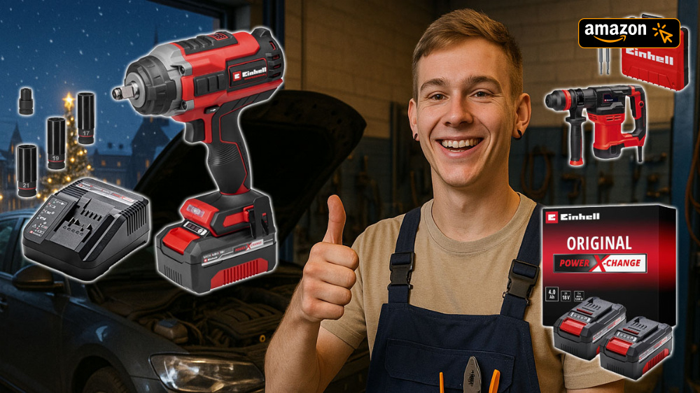 Gilt heute: Einhell Schlagschrauber im Set 24 € unter Vergleichspreis - Akku 4 Ah im Preisfall 