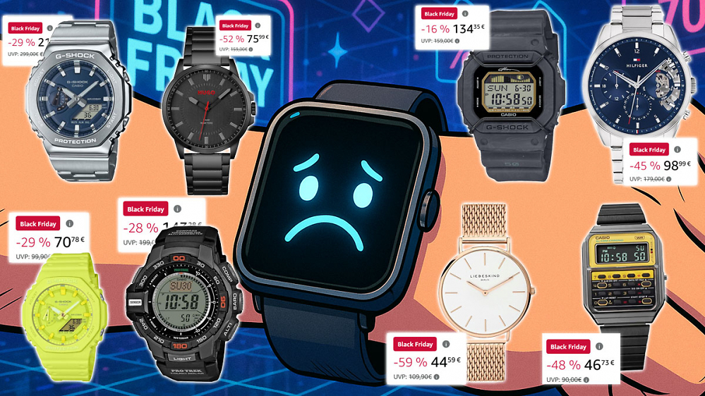 Smartwatches geben nicht den Ton an: Noch 3 Tage fegt Amazon Armbanduhren von Casio, Hilfiger, Hugo und Liebenskind raus