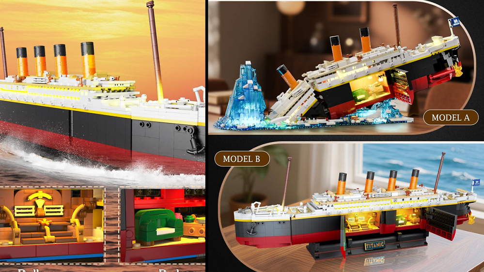 Lego-Rivale für 2,5 Cent pro Stein: 2-in-1-Set der Titanic mit Licht und Eisberg kurz günstiger