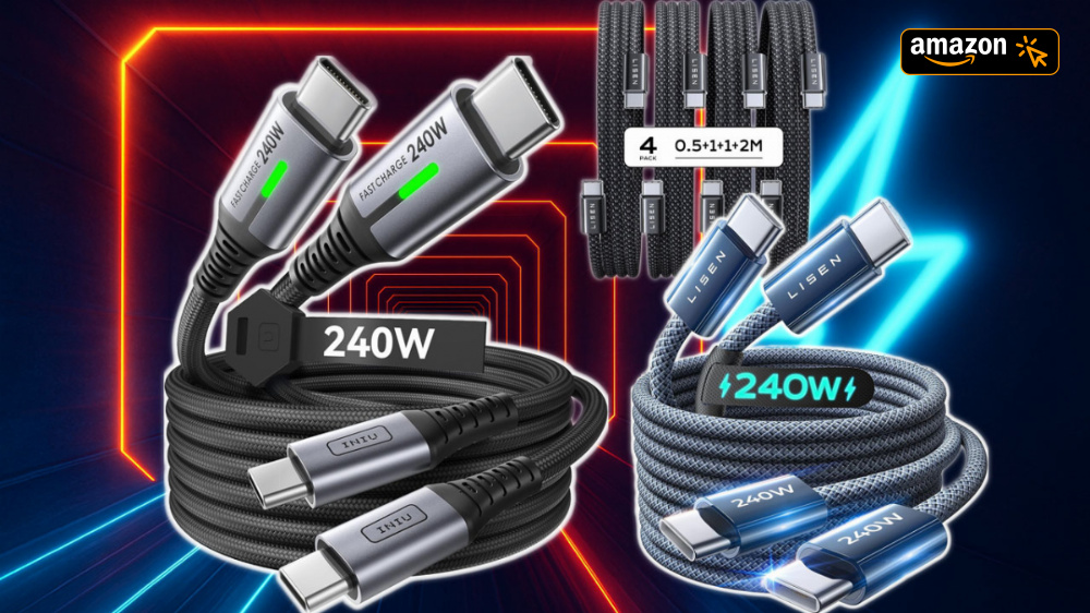 Zum Black Friday: 240W-USB-C-Schnellladekabel ab 4,24€ pro Kabel günstig wie nie zuvor