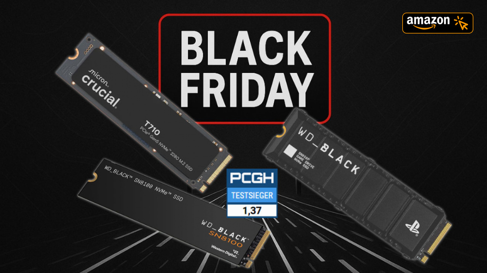 SSD-Deals am Black Friday: Vom PCGH-Testsieger und WD-PCI-e-5.0-Schnäppchen