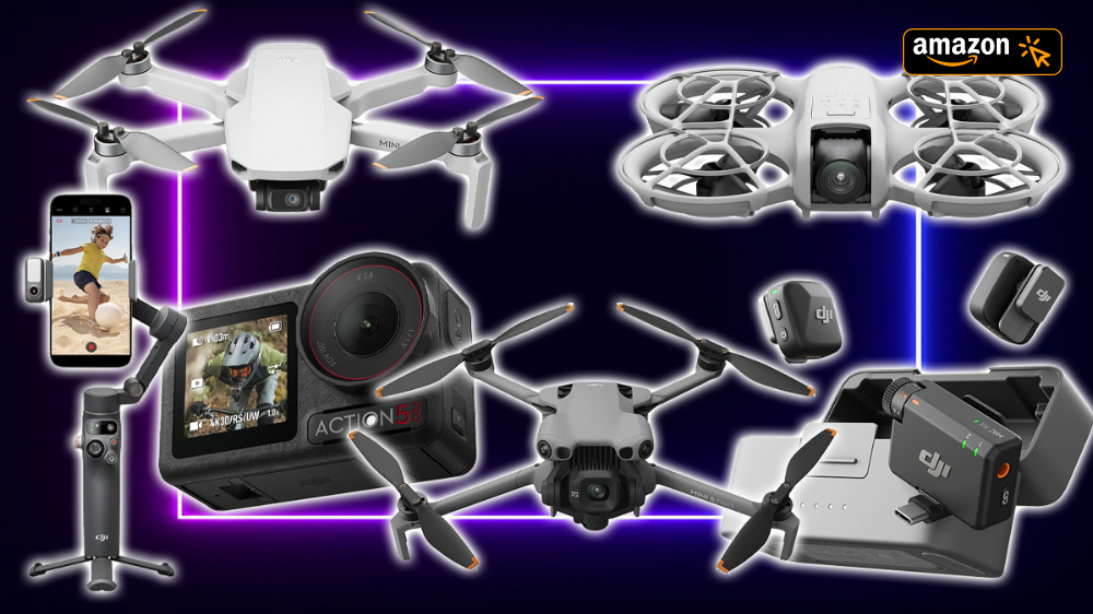 Amazon fegt DJI ab 25 € aus dem Lager: 4K-Video-Drohne, Action-Cams, Mikrofone & Gimbal