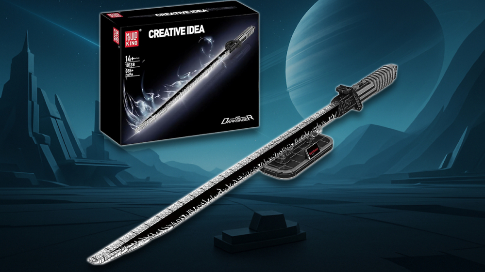 Vom Jedi Tempel in die Vitrine: Das ikonische Star Wars Darksaber gibt es als 885-Teile-Set bei Amazon