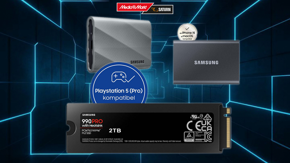 Aktuell nirgendwo günstiger: MediaMarkt treibt Samsung-SSD 990 Pro (nicht nur) für PS5 raus