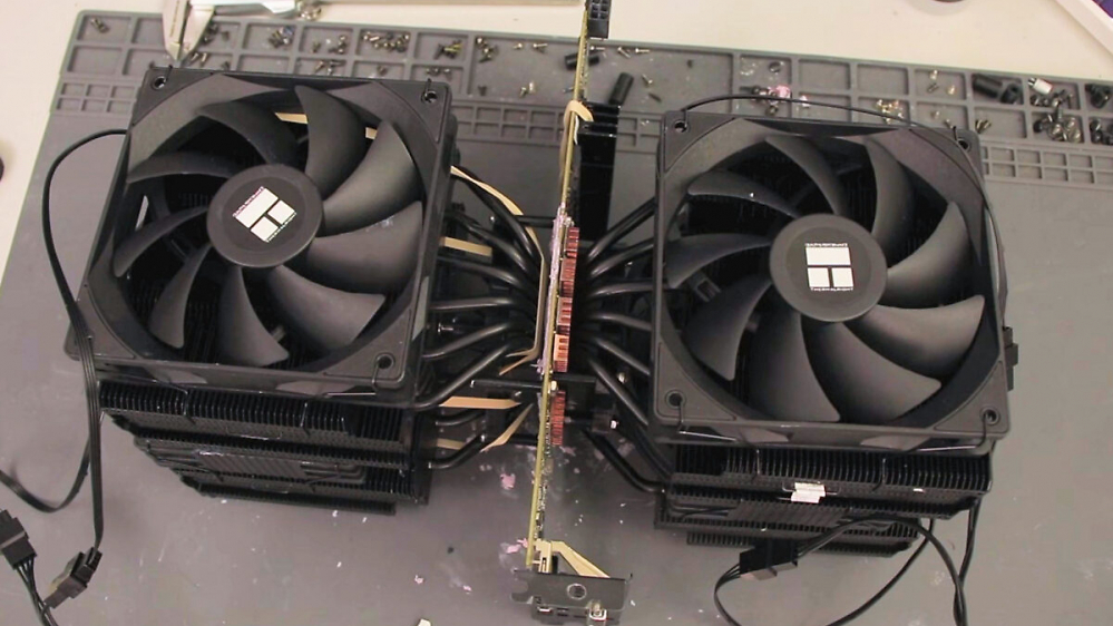 Zwei CPU-Kühler auf RTX 2060: Temperatur sinkt um bis zu 35 Grad Celsius