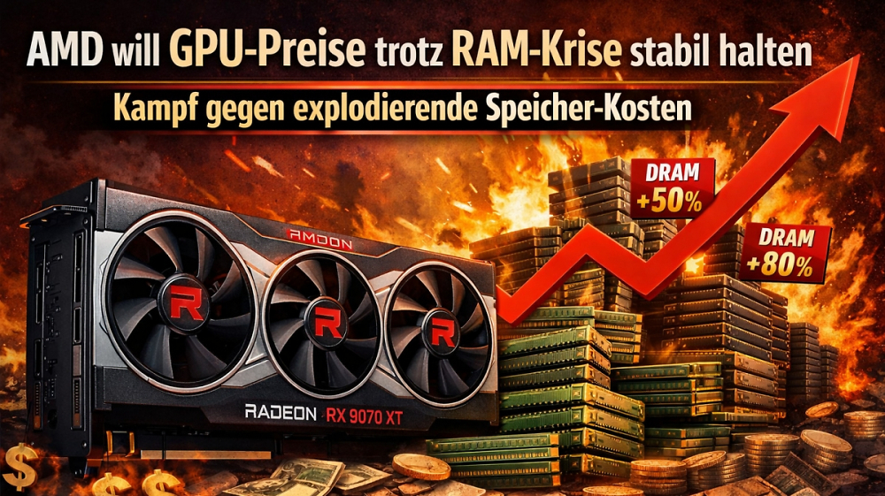 AMD will GPU-Preise trotz RAM-Krise stabil halten: Kampf gegen explodierende Speicherkosten
