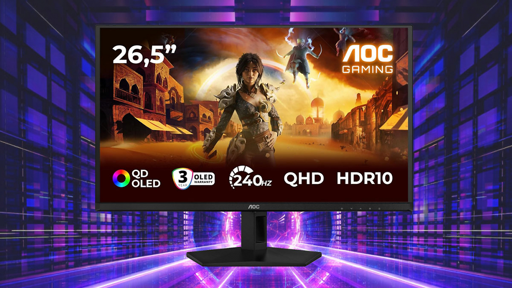 Erster OLED-Gaming-Monitor rutscht unter 370€: QD-OLED-Panel mit 240 Hz von AOC