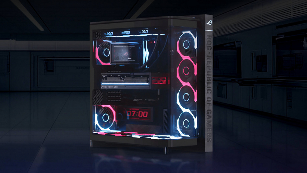 Asus ROG Cronox: Auffälliges Panorama-Gehäuse mit BTF 