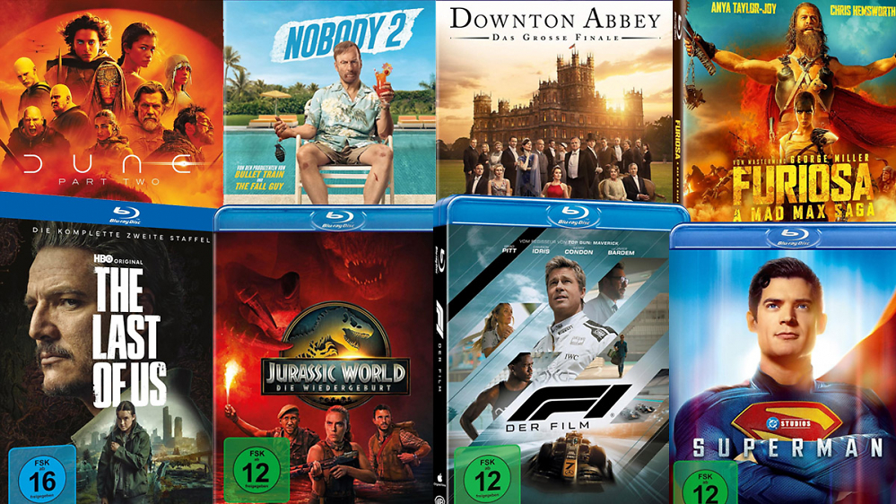 Amazon wirft Blu-rays raus: Bestpreise für F1, Jurassic World Rebirth, Nobody 2, Furiosa & Co.