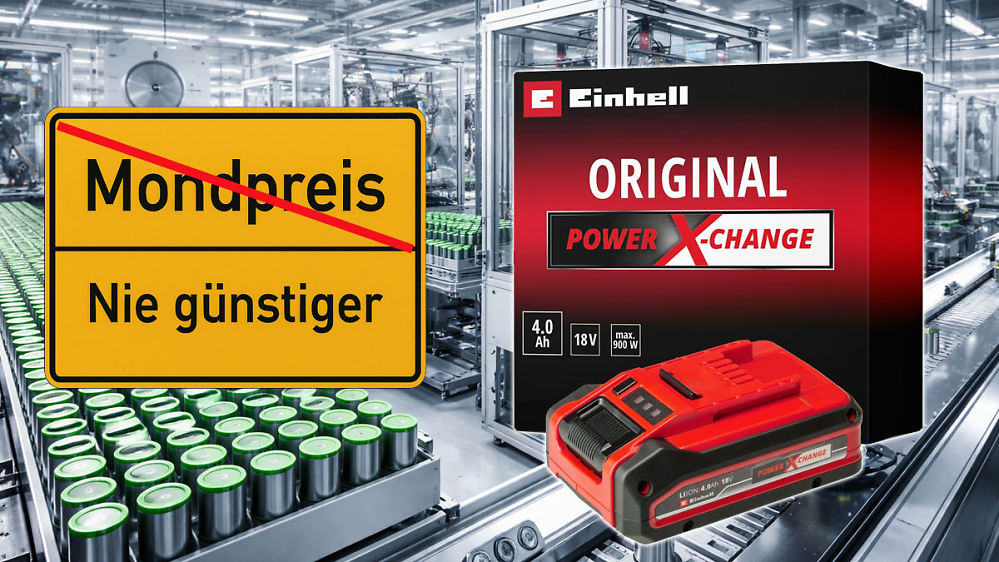 Klar unter Vergleichspreis bei Amazon: Einhells kompakter 18V-Plus-Akku in 4 Ah