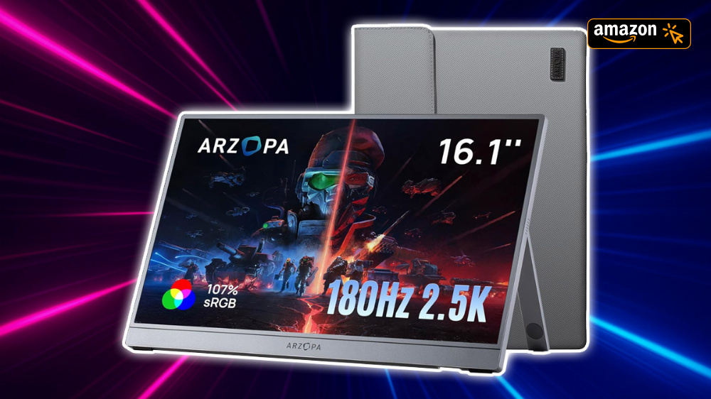 Zweifach günstiger: Rabatt plus Gutschein für portablen Monitor mit WQHD, 180 Hz, USB-C