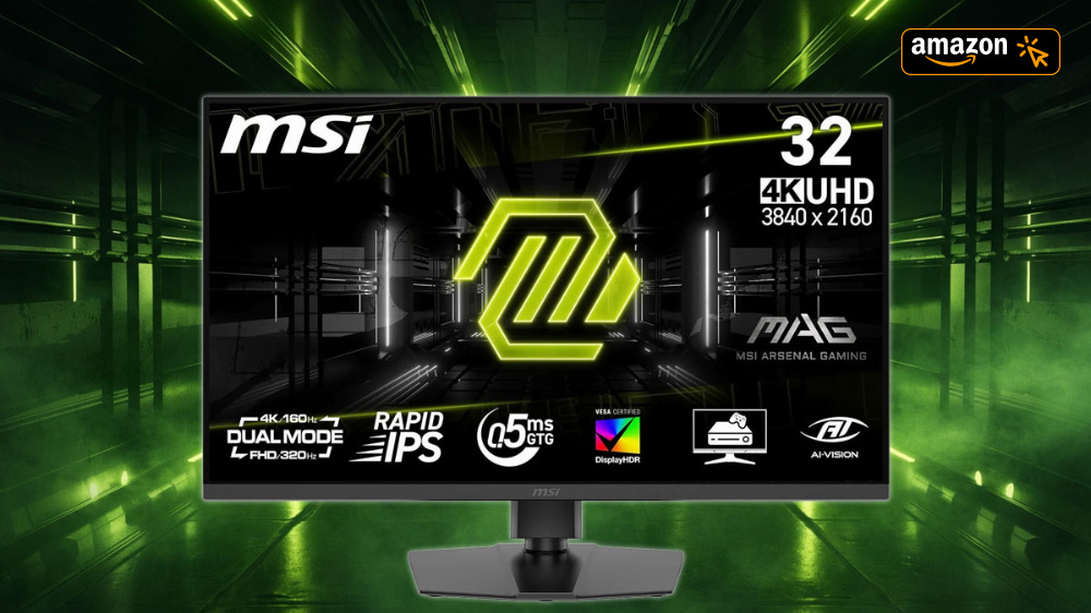 Dual-Mode mit bis zu 320 Hz: Fast 200 Euro auf den 32-Zoll-UHD-Gaming-Monitor von MSI sparen