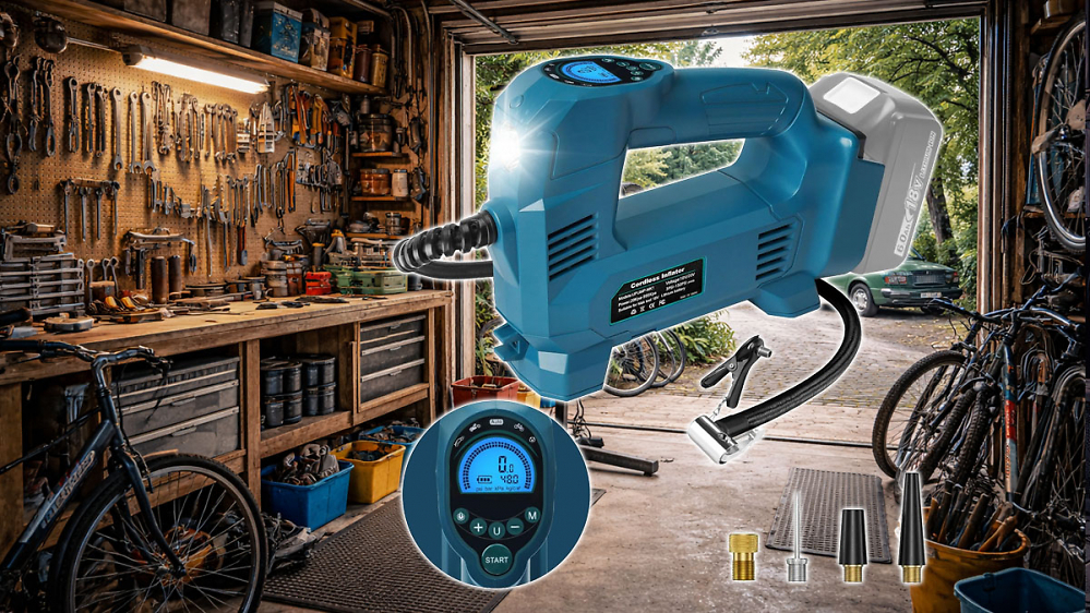 Befristete Offerte: 36 € kostet dieser Kompressor für Makitas 18V-Akku bei Amazon