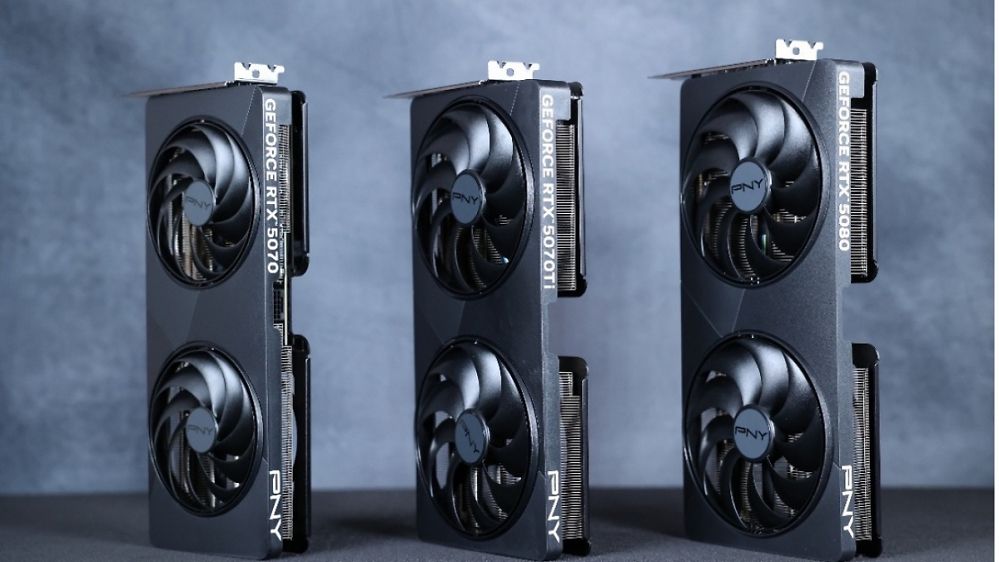 Geforce RTX 5080 & 5070 (Ti): Schlanke Dual-Slot-Grafikkarten von PNY
