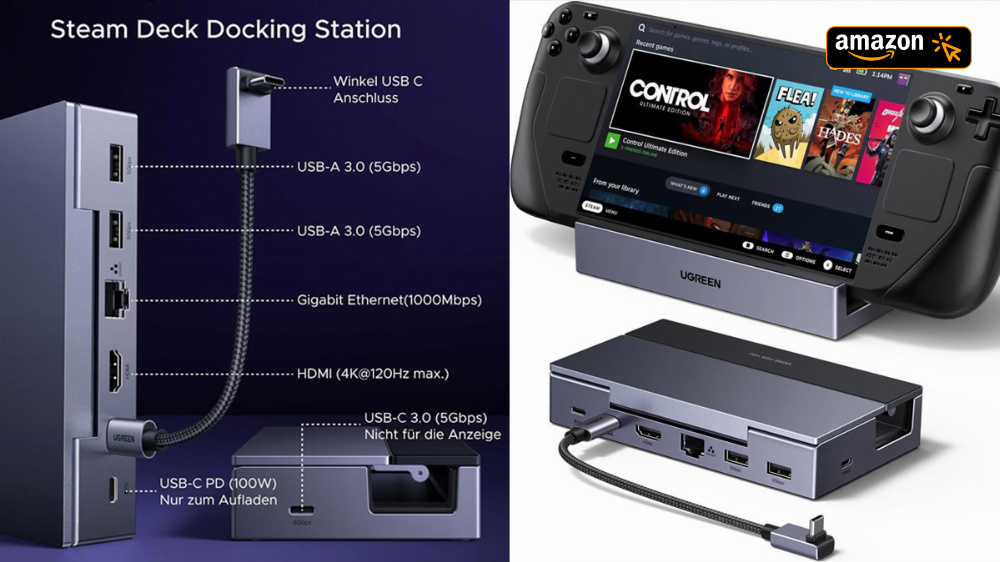 P/L-Hammer: Steam Deck Dock mit 4K @ 120 Hz, 100 W PD jetzt für 32,98 € bei Amazon