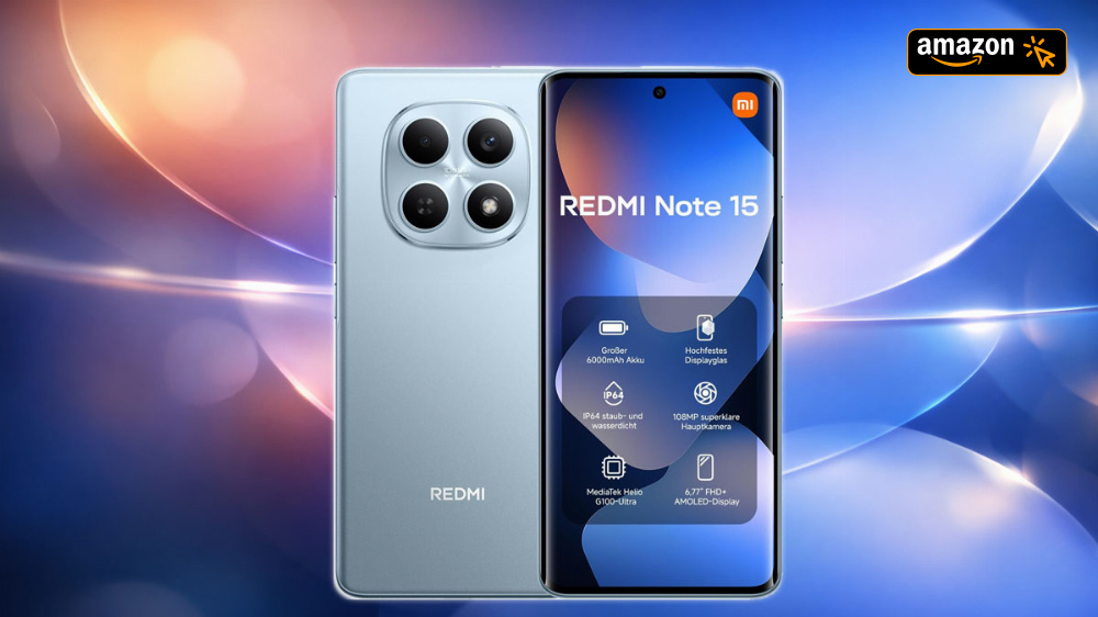 Exklusiv bei Amazon: Mit 108-MP-Kamera und 6000-mAh-Akku gibt's das Xiaomi Redmi Note 15 zum historischen Bestpreis 