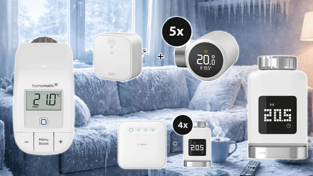 Im Set teils klar billiger: tink verputzt smarte Thermostate von tado°, Bosch, Homematic IP