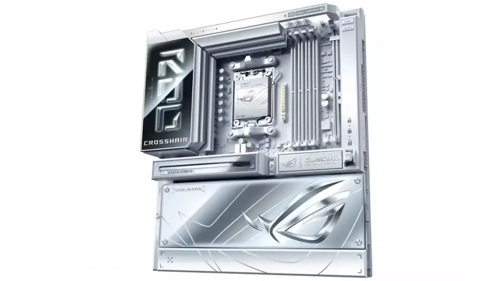 Asus ROG Crosshair X870E Glacial: Weißes AM5-Flaggschiff auf der CES 2026
