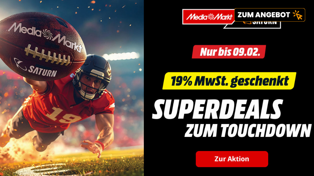 19% MwSt. geschenkt bei MediaMarktSaturn: Erste Mega-Rabatt-Aktion 2026 nicht verpassen (Update mit Top-Deals)