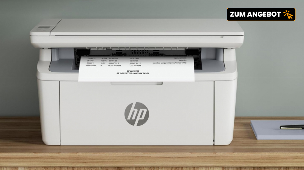 HP LaserJet bei MediaMarkt fast zum Bestpreis und mit Gratis-Sofort-Lieferung: Multifunktionsdrucker inkl. Tonerkartusche für 300 Seiten
