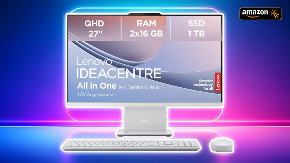 Mit 32 GiByte DDR5, trotzdem günstiger als je zuvor: Lenovo-All-in-One-PC bei Amazon