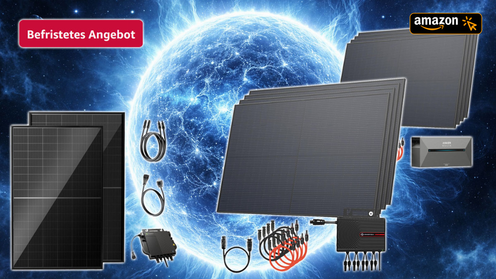 Nur kurz: Balkonkraftwerk mit 4 Panels war nie billiger bei Amazon - auch Set mit Speicher