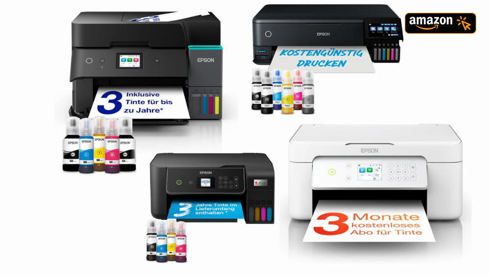 Amazon drückt Epson: Ab 77,16€ gibt's WLAN-Multifunktionsdrucker, die auch scannen und kopieren