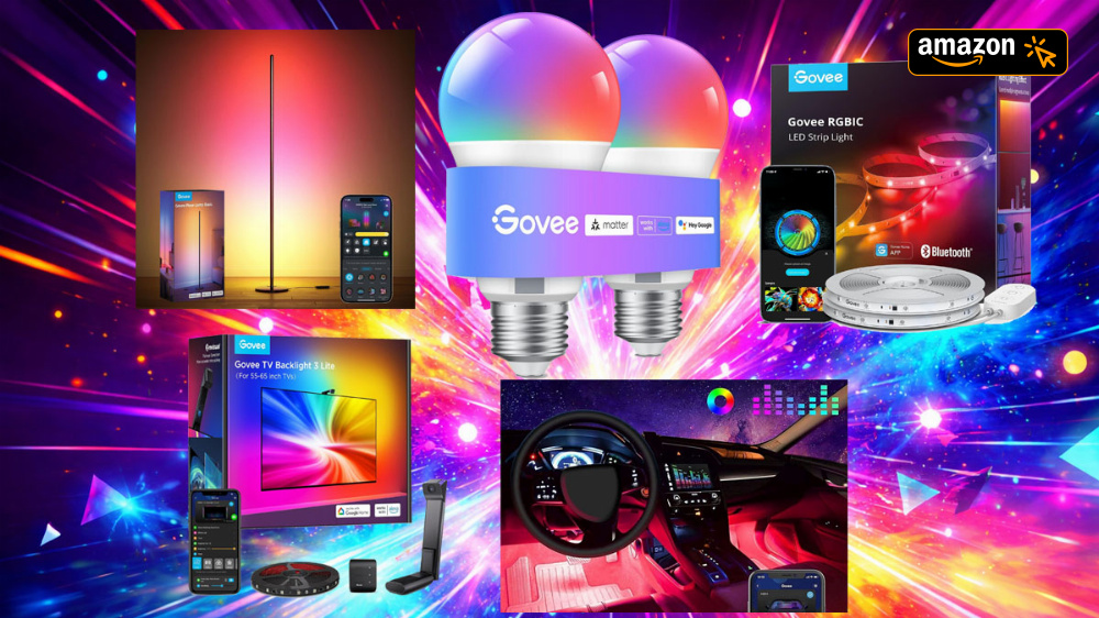 Billiger als Philips Hue: Amazon verfeuert Govee LED-Lampen, Lightstrip, TV-Backlight & mehr mit Rabatt-Coupons/Direktabzug an der Kasse