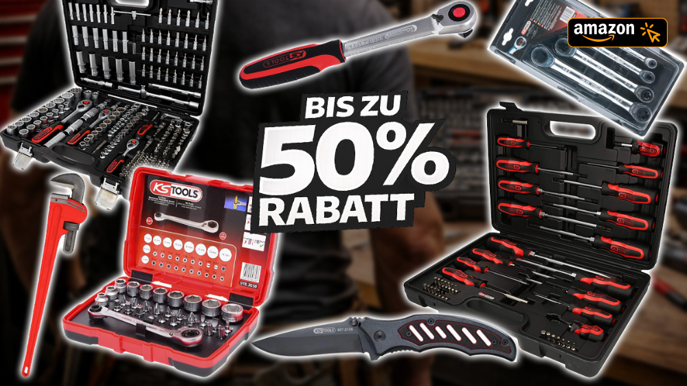 Amazon schraubt die Preise runter: KS Tools ab 7 € - Bits, Schraubendreher, Zangen, Ratschen & mehr im Sale