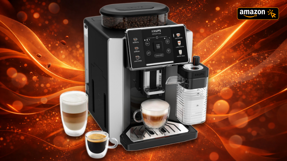 247 Euro sparen: Krups Sensation Milk Vollautomat mit Touch-Display, Milchsystem, Auto-Reinigung