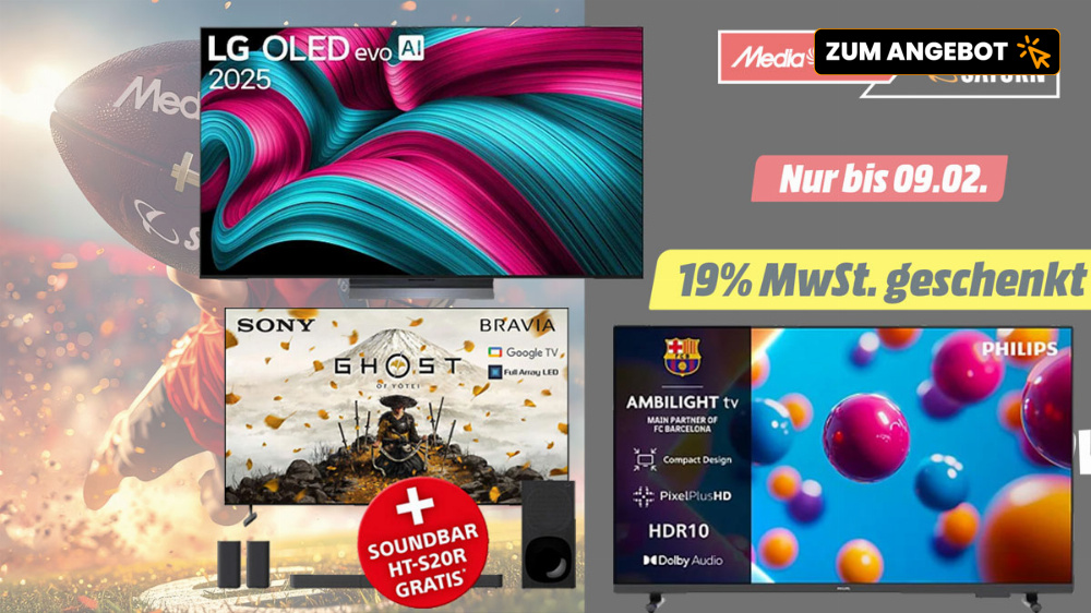 Top-Fernseher von LG wird verramscht: 50% Rabatt, 19% MwSt.-Abzug & 150€ Cashback - LG OLED TV C5