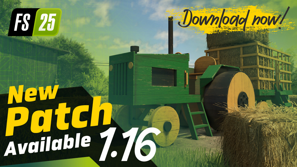 Landwirtschafts-Simulator 25 Patch 1.16: Vier neue Maschinen & Verbesserungen