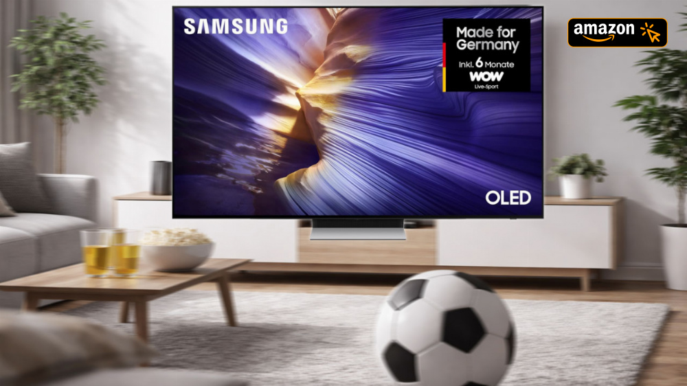 Tiefstpreis bei riesigem OLED-TV von Samsung mit Sky-Live-Sport für ein halbes Jahr gratis