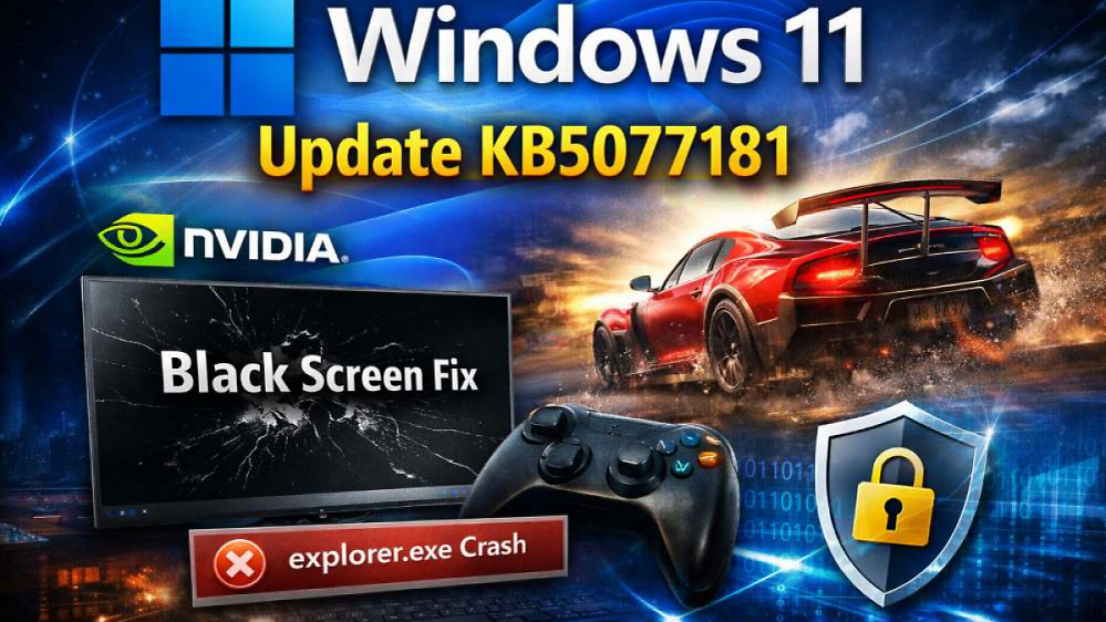 Windows 11: KB5077181 korrigiert Black-Screen-Probleme bei Nvidia-GPUs und Gaming-Artefakte