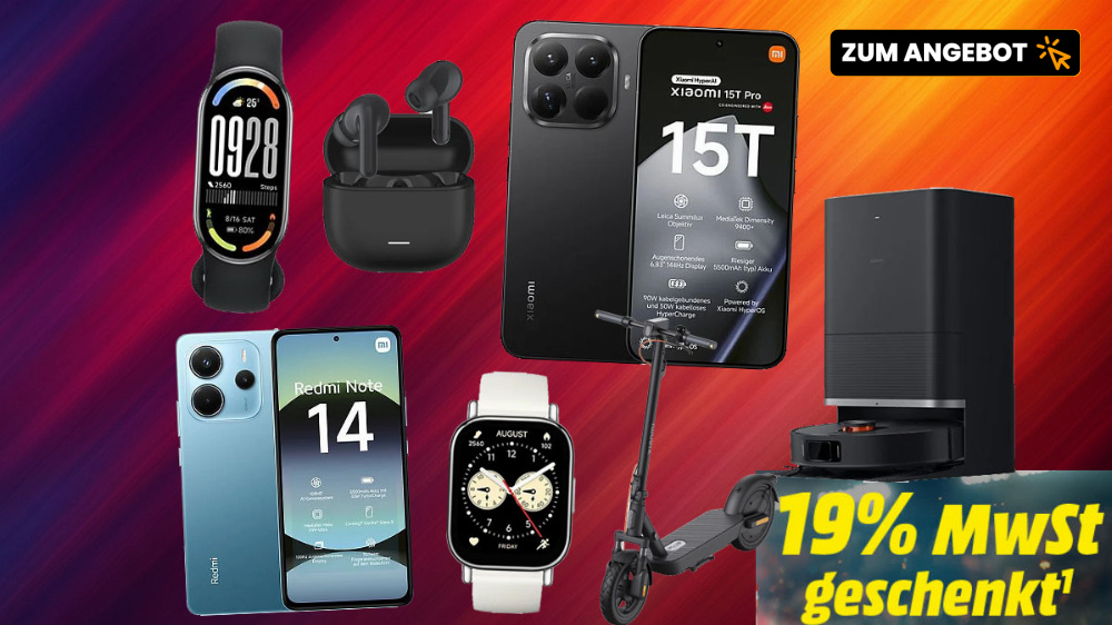 Xiaomi-Highlights extrem günstig: Ab 14,28€ fliegen Handys, Smartwatches, Kopfhörer, E-Scooter & Saugroboter aus dem Lager