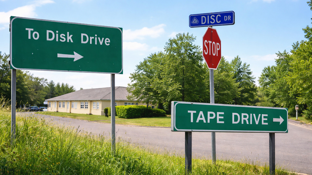 Tape Drive und Disk Drive: Relikte einer Speicherära - Straßennamen als Zeitzeugnis