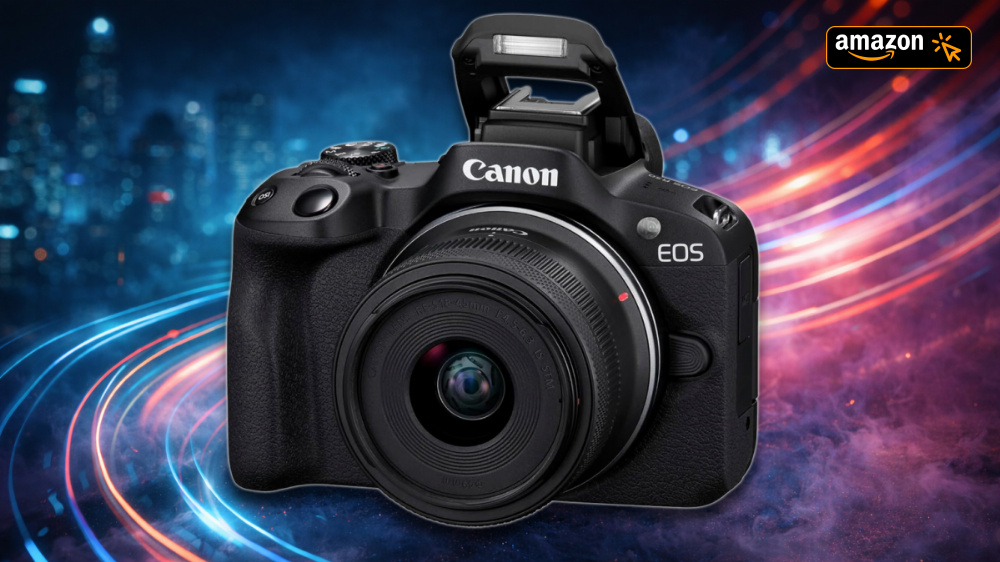 Canon EOS R50 mit Objektiv fast 400 € günstiger: 4K-Systemkamera zum Amazon-Tiefstpreis sichern