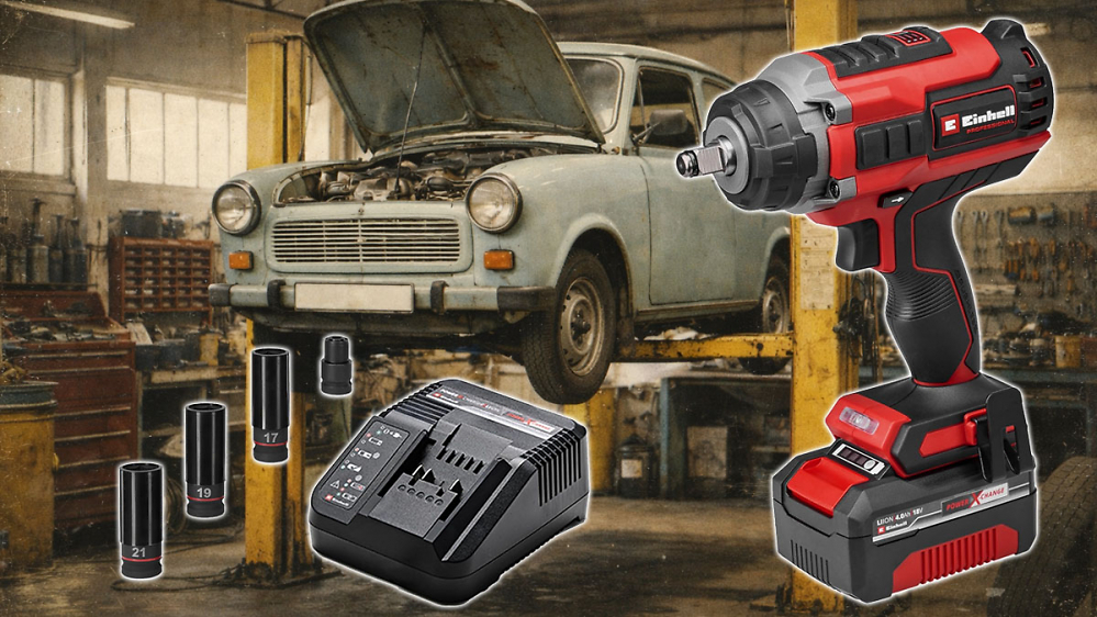 18V-Akku 4 Ah und Lader bei Amazon effektiv für 9 €: Einhell Pro Schlagschrauber im Set unter Preisdurchschnitt