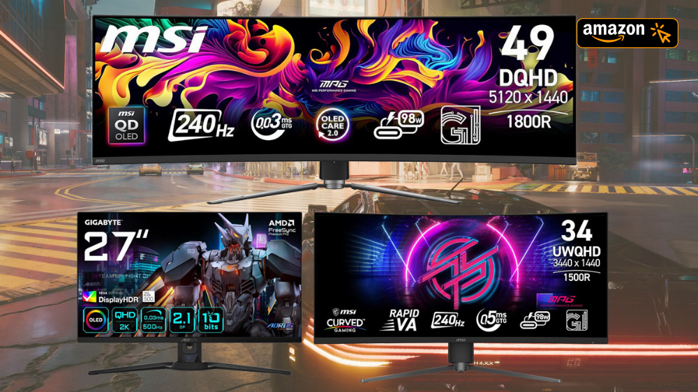 Günstig wie nie: Gaming-Monitore (OLED, Curved, 32:9, 500 Hz) von Asus, MSI & Gigabyte zu Tiefstpreisen