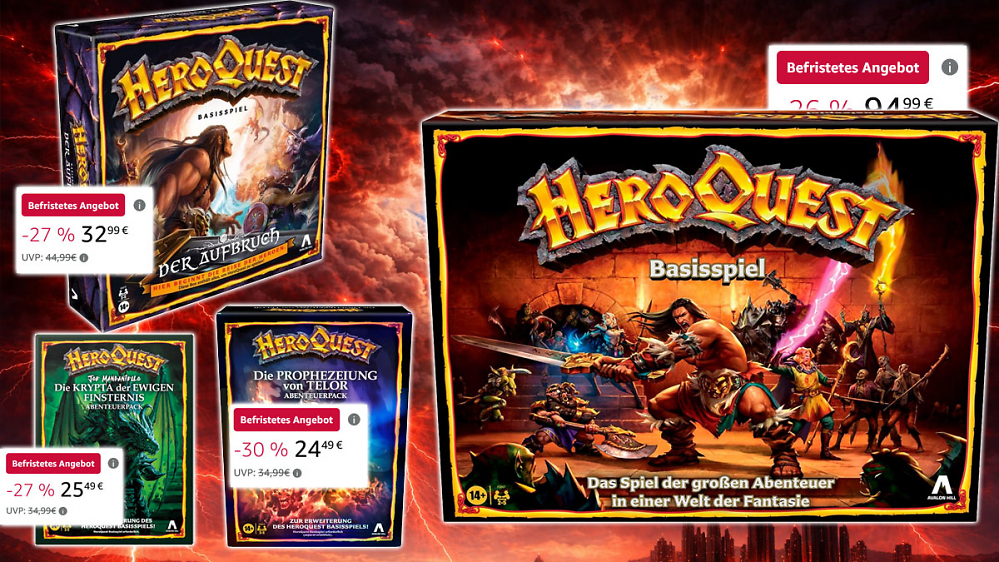 Manch RPG basiert drauf: HeroQuest Basisspiel bei Amazon kurz unter Vergleichspreis