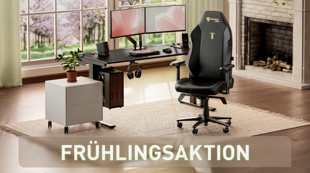 Secretlab-Frühlingsaktion: Bis zu 119 € bei Gaming-Stühlen und -Tischen sparen!