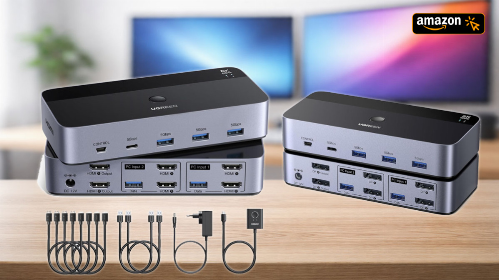 Ugreen KVM-Switche im Preis-Tief: HDMI-2.1-Modell AK703 und DisplayPort-Alternative