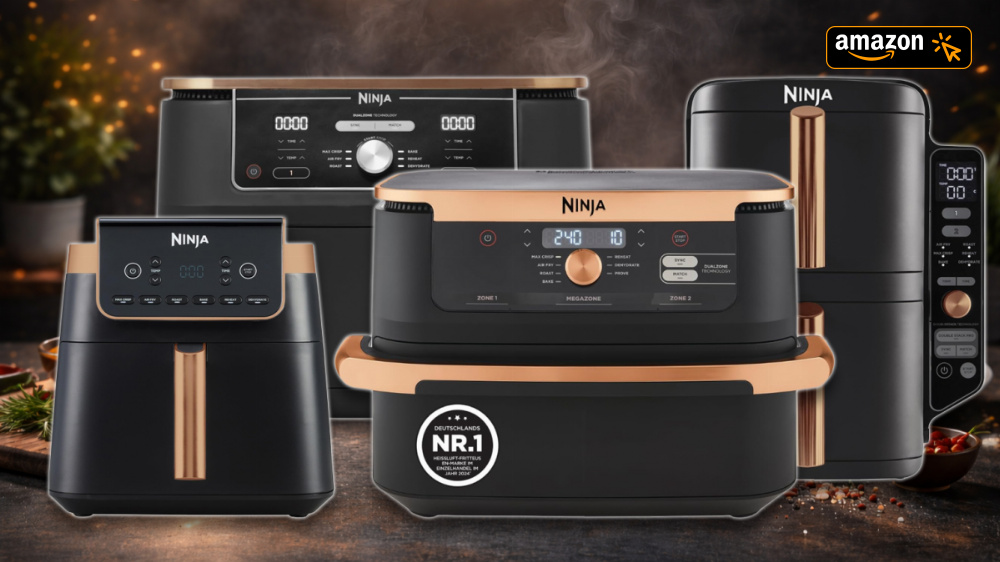 Bis zu 41 % Rabatt auf Ninja-Heißluftfritteusen: Amazon reduziert 4 beliebte Airfryer im Spring Sale 2026
