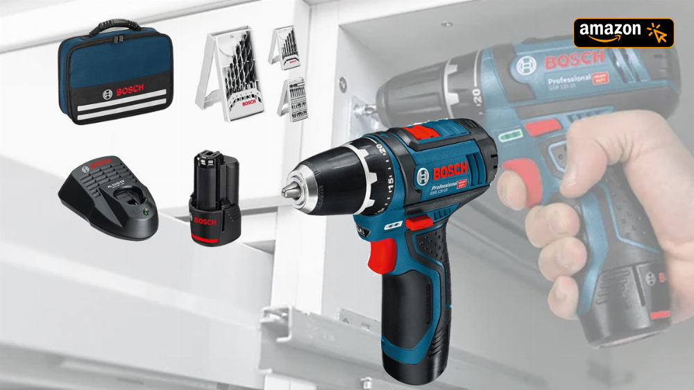 Bestpreis-Deal bei Amazon: Bosch Pro Bohrschrauber mit 2 Akkus, Ladegerät, 39-tlg. Zubehör-Set & Werkzeugtasche