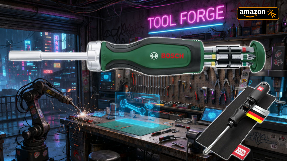 Bosch Ratschenschraubendreher mit 12 Bits für 15 €: Bei Amazon günstig wie Wochen nicht