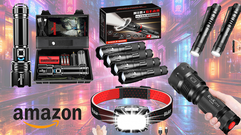 Amazon leert Lager: LED-Taschenlampen und Stirnlampen ab 1,17€ - im Notfall nicht im Dunkeln stehen