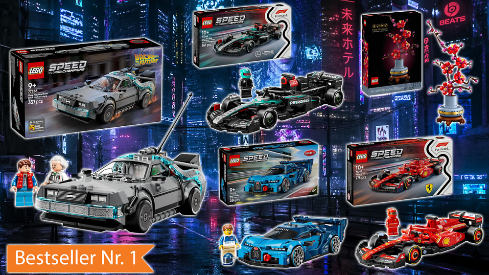 Amazon senkte Lego DeLorean unter 20 €, vergriffen, nun zurück: Speed Champs im Preisfall
